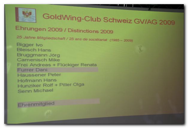 GENERALVERSAMMLUNG GWCCH 2009 - IM WYDEHOF IN BIRR 